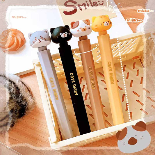 Kuki Fancy Cat Shaped Gel Pen (KK-6897)