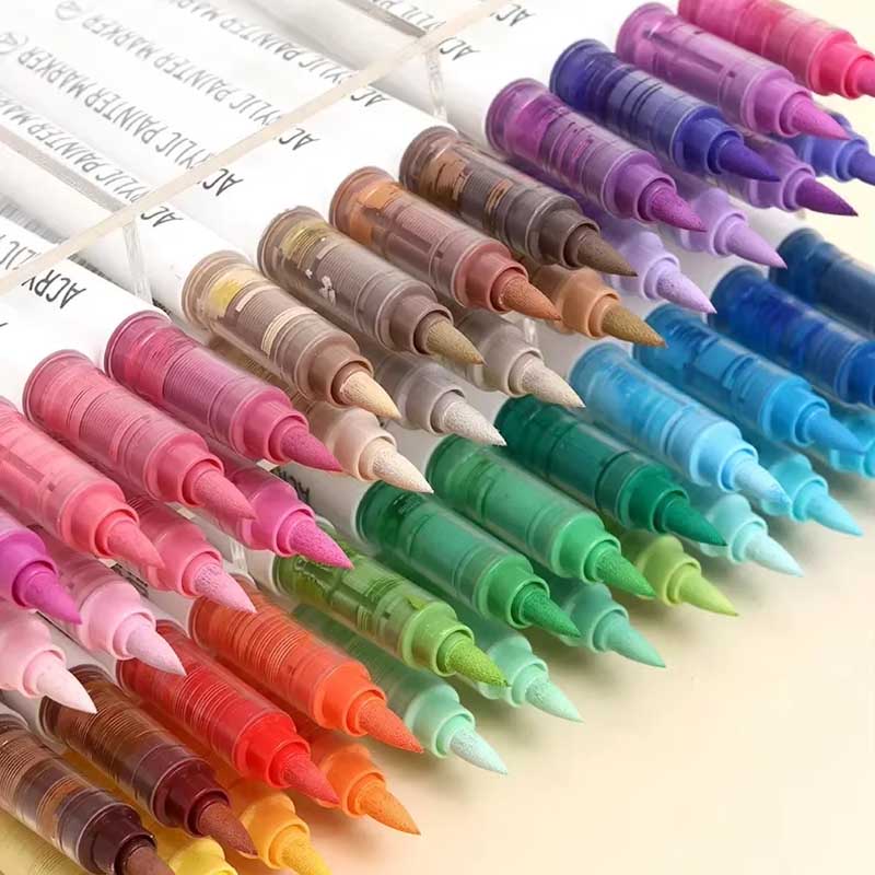 Lanquo Acrylic Brush Marker Set of 10