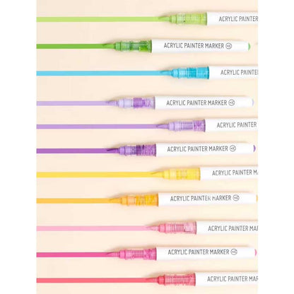 Lanquo Acrylic Brush Marker Set of 10