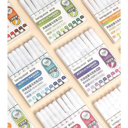 Lanquo Acrylic Brush Marker Set of 10