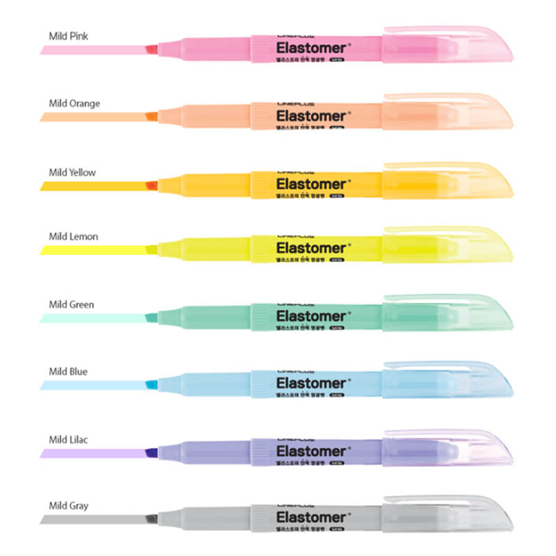 Lineplus Elastomer Highlighter Set of 8