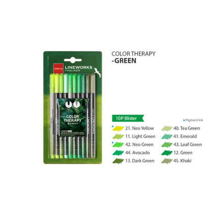 Lineplus Lineworks Fineliner Green Set
