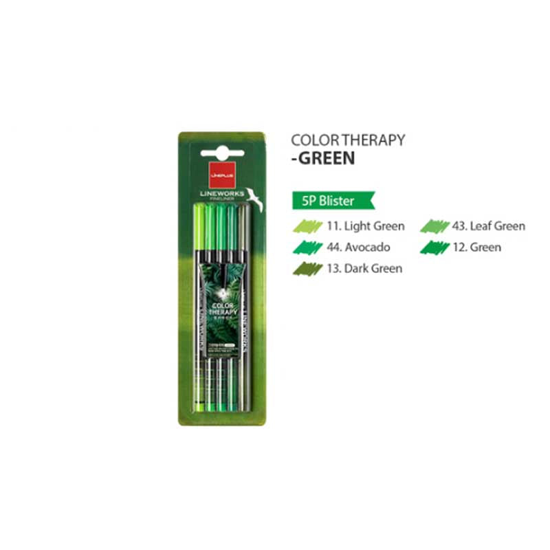 Lineplus Lineworks Fineliner Green Set