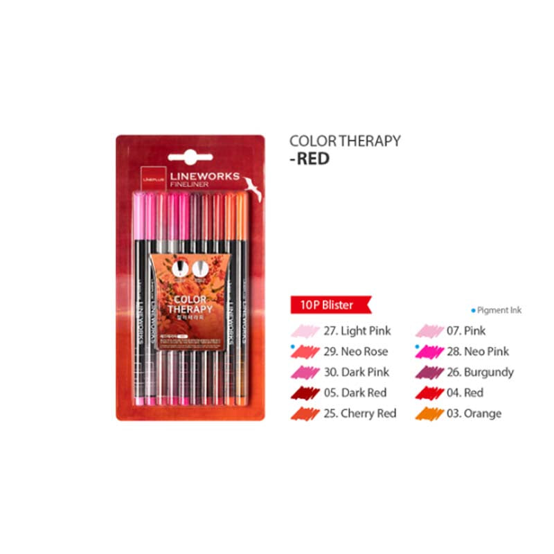 Lineplus Lineworks Fineliner Red Set