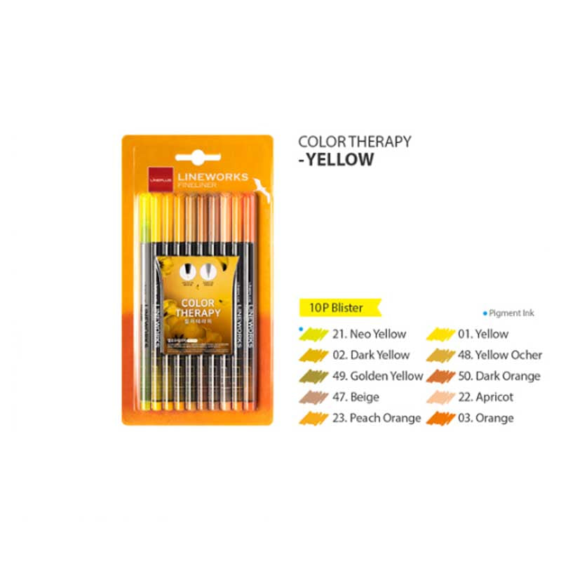 Lineplus Lineworks Fineliner Yellow Set