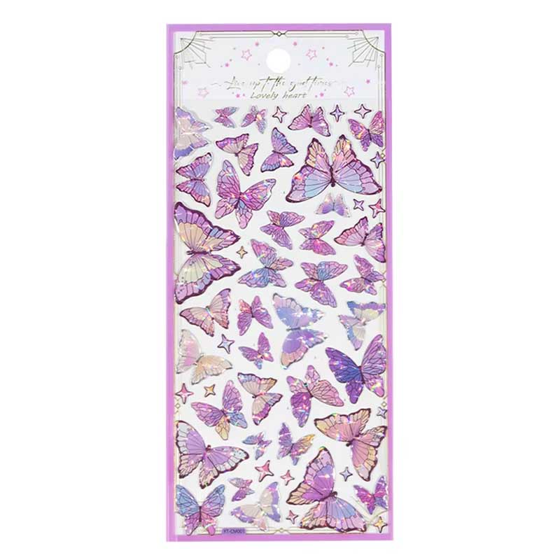 Lovely Heart Butterfly Crystal Sticker YT-CM