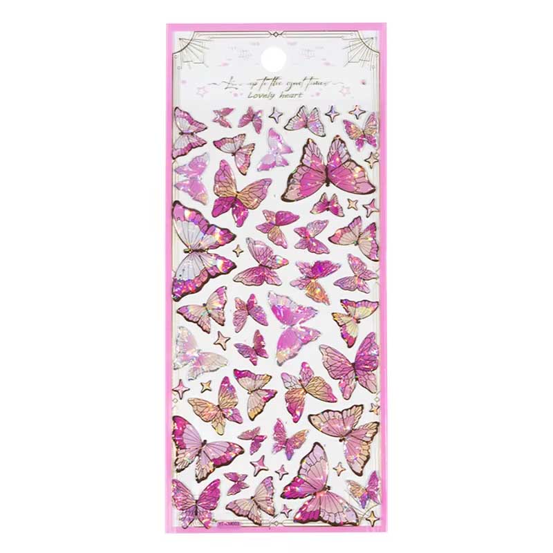 Lovely Heart Butterfly Crystal Sticker YT-CM