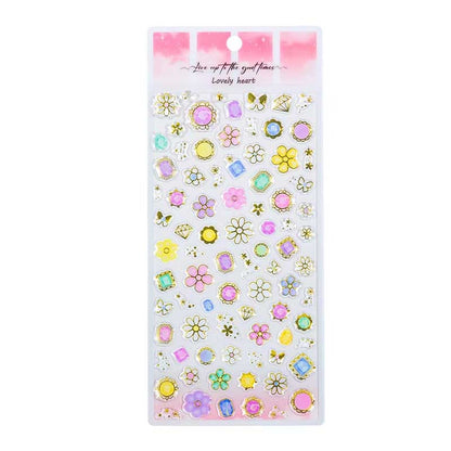 Lovely Heart Crystal Bronzing Sticker YT-AS