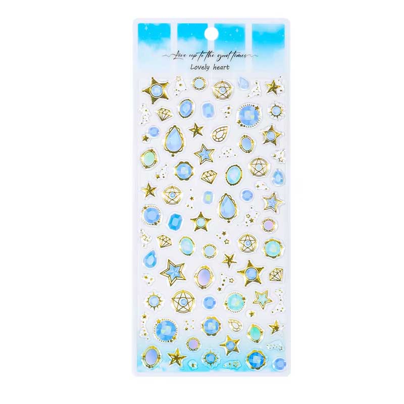 Lovely Heart Crystal Bronzing Sticker YT-AS