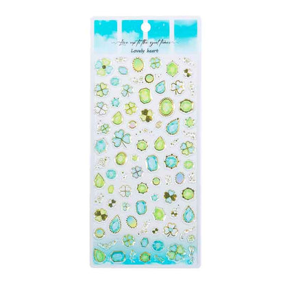 Lovely Heart Crystal Bronzing Sticker YT-AS