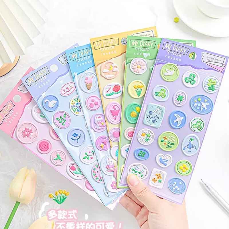 Pastel Wax Seal Design Sticker YT-AV