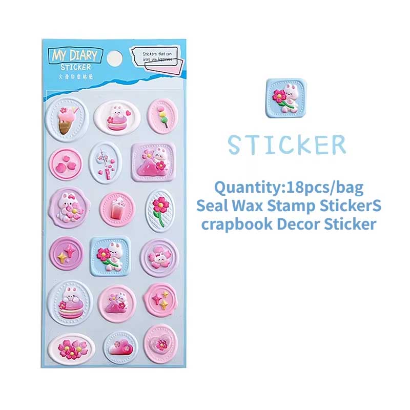 Pastel Wax Seal Design Sticker YT-AV