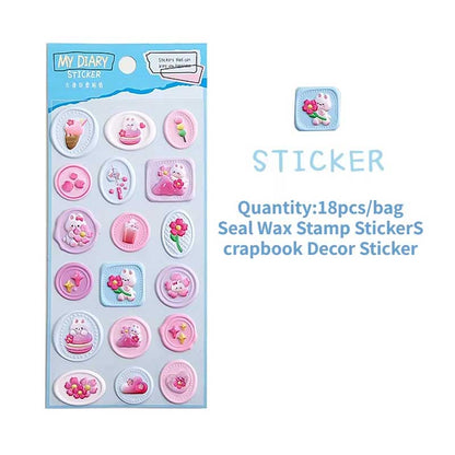 Pastel Wax Seal Design Sticker YT-AV