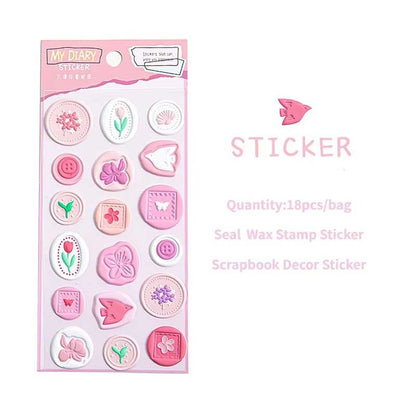 Pastel Wax Seal Design Sticker YT-AV