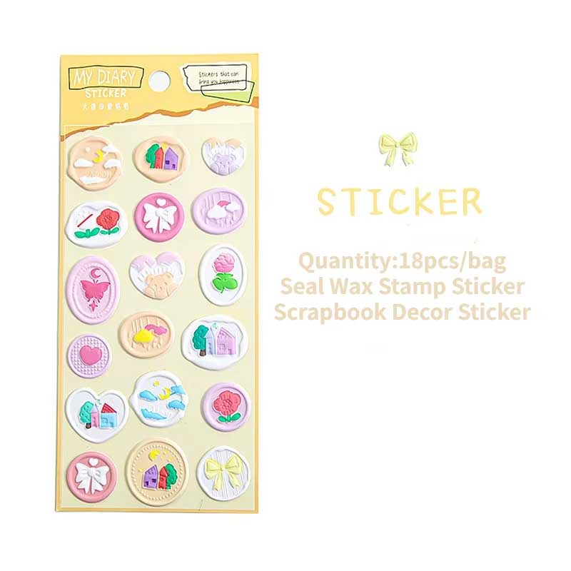 Pastel Wax Seal Design Sticker YT-AV