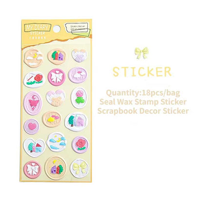 Pastel Wax Seal Design Sticker YT-AV