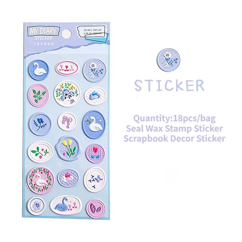 Pastel Wax Seal Design Sticker YT-AV