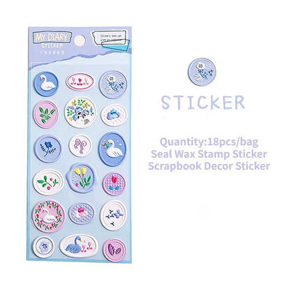 Pastel Wax Seal Design Sticker YT-AV