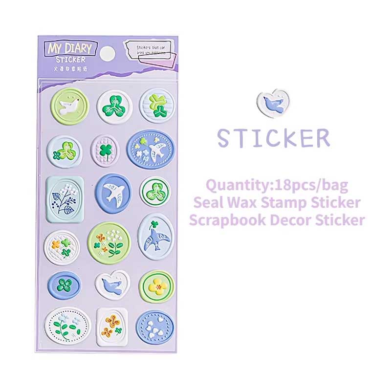 Pastel Wax Seal Design Sticker YT-AV