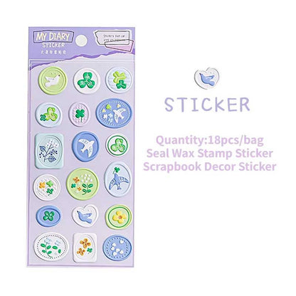 Pastel Wax Seal Design Sticker YT-AV