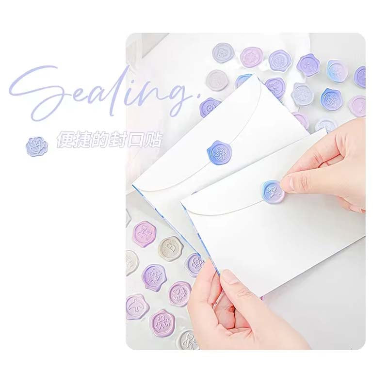 Pastel Wax Seal Sticker YT-EU