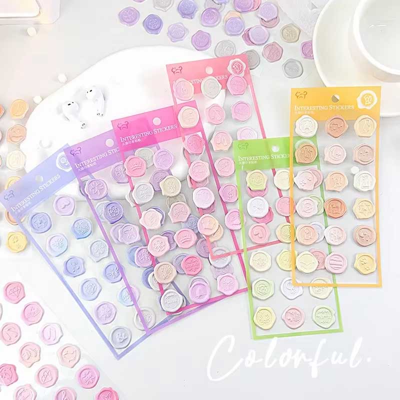 Pastel Wax Seal Sticker YT-EU