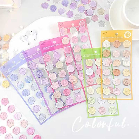 Pastel Wax Seal Sticker YT-EU