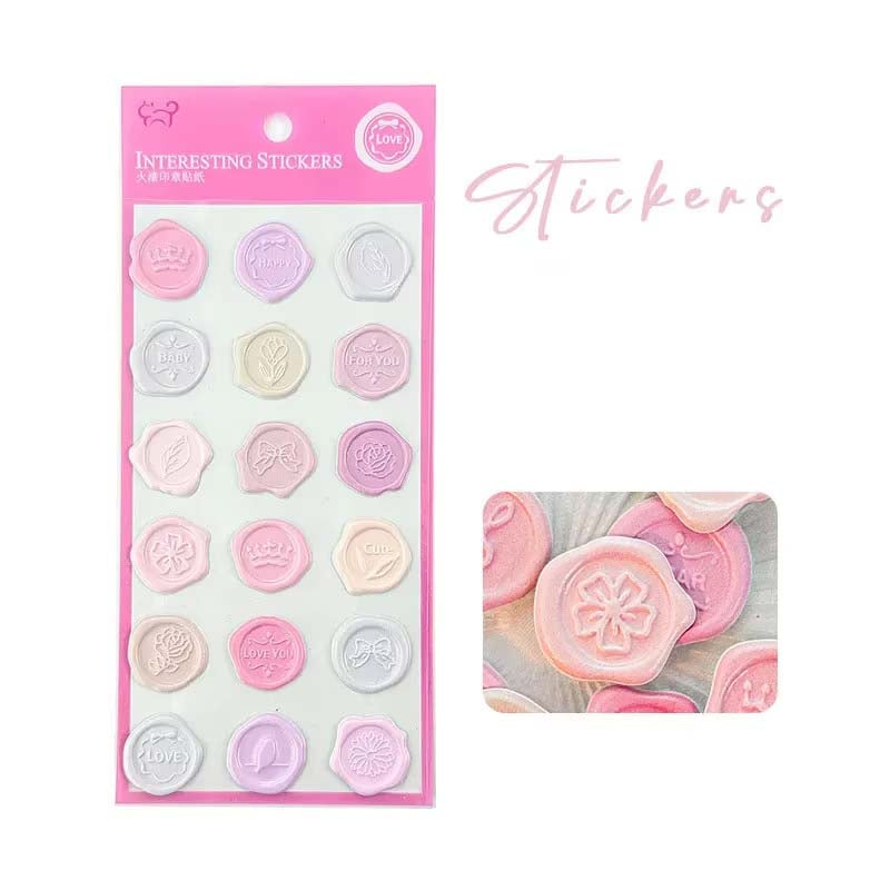 Pastel Wax Seal Sticker YT-EU