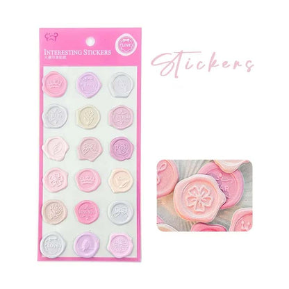 Pastel Wax Seal Sticker YT-EU