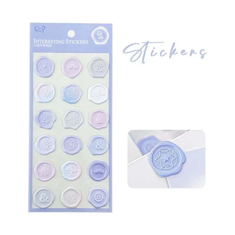 Pastel Wax Seal Sticker YT-EU