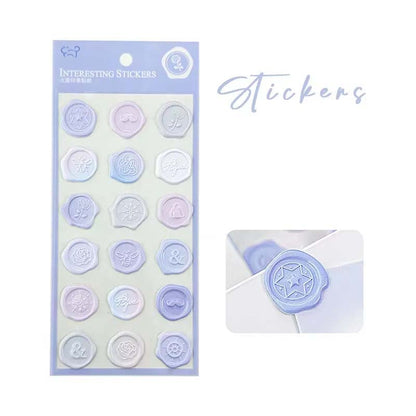 Pastel Wax Seal Sticker YT-EU