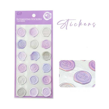Pastel Wax Seal Sticker YT-EU