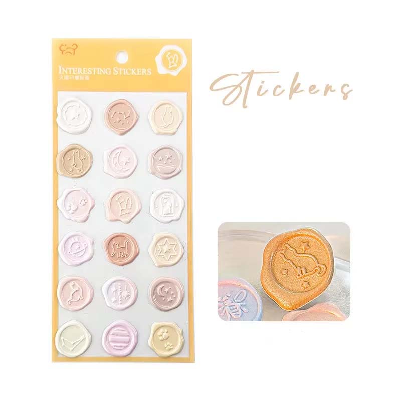 Pastel Wax Seal Sticker YT-EU