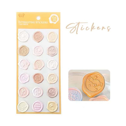 Pastel Wax Seal Sticker YT-EU