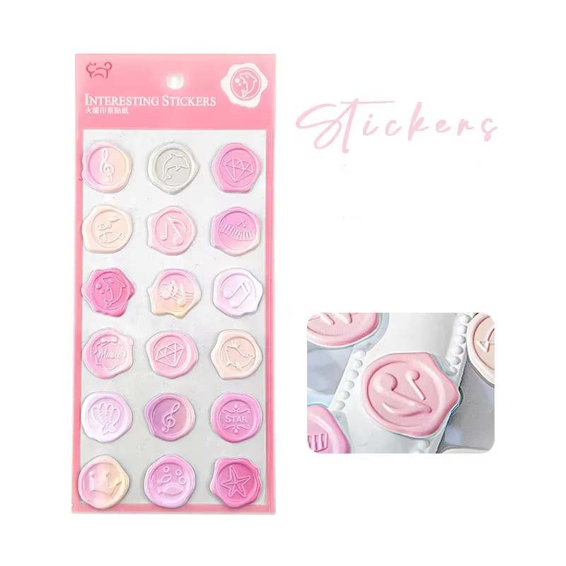 Pastel Wax Seal Sticker YT-EU