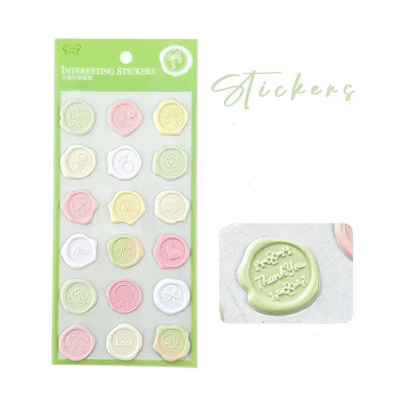 Pastel Wax Seal Sticker YT-EU