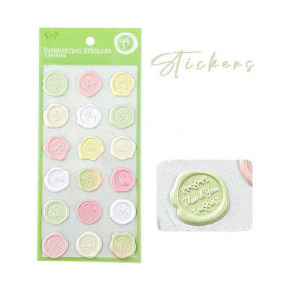 Pastel Wax Seal Sticker YT-EU