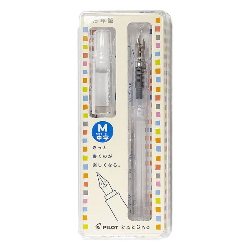 Pilot Kakuno Fountain Pen Clear Transparent