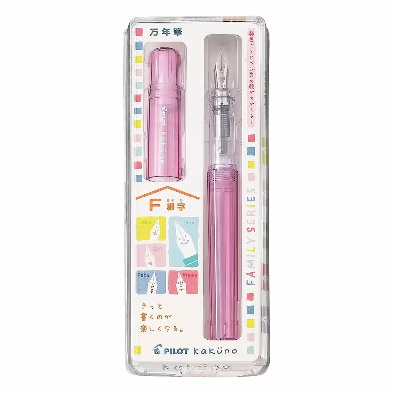 Pilot Kakuno Fountain Pen Transparent Pink
