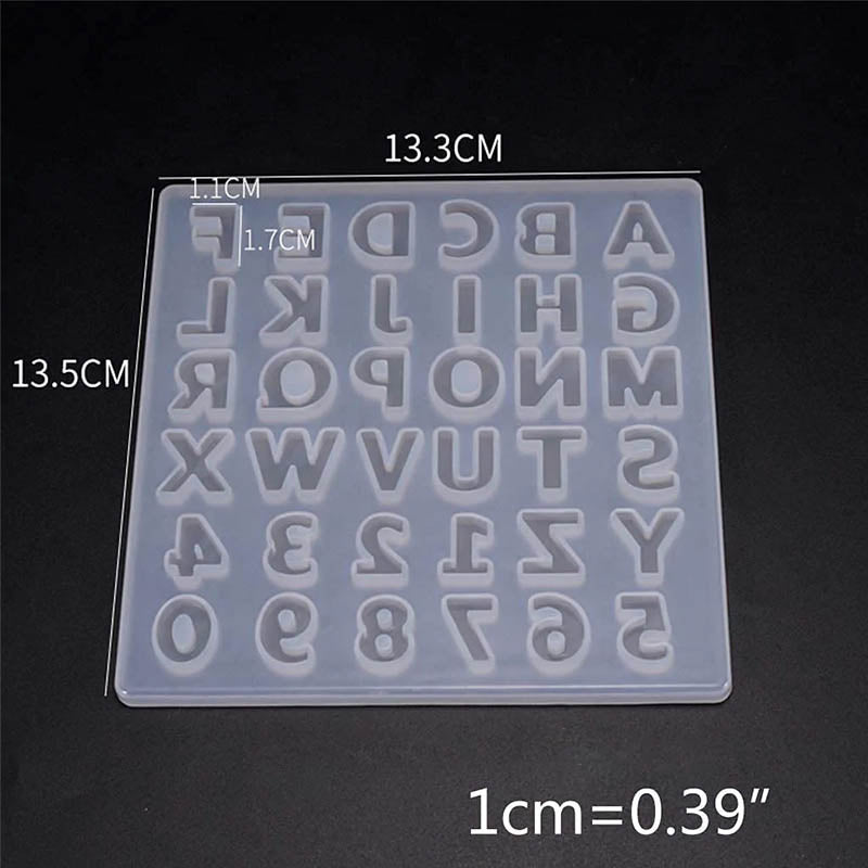 Resin Mini Alphabet Mould With Hole 1in