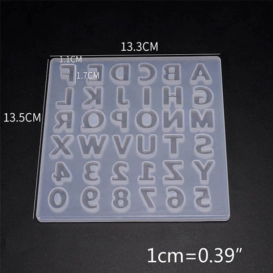 Resin Mini Alphabet Mould With Hole 1in
