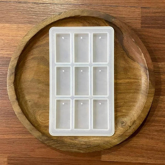 Resin Rectangle Keychain Mould 9pc