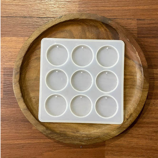 Resin Round Keychain Mould 9pc