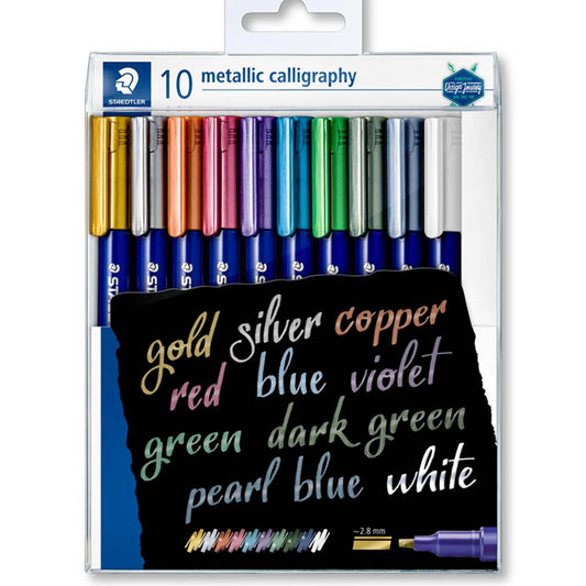Staedtler Metallic Calligraphy Marker Set of 10