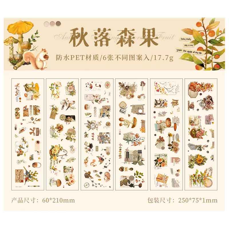ZABC Love in All Seasons Deco PET Sticker SJJA-8