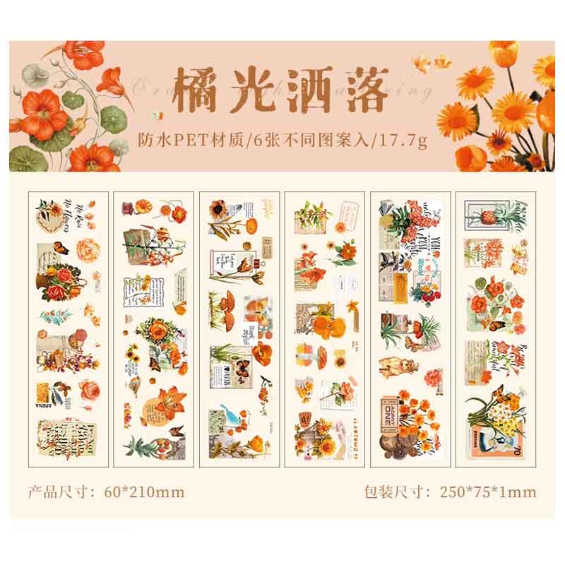 ZABC Love in All Seasons Deco PET Sticker SJJA-8