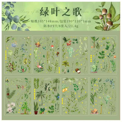 ZABC Vintage Autumn Flowers Series Sticker SLZG-4