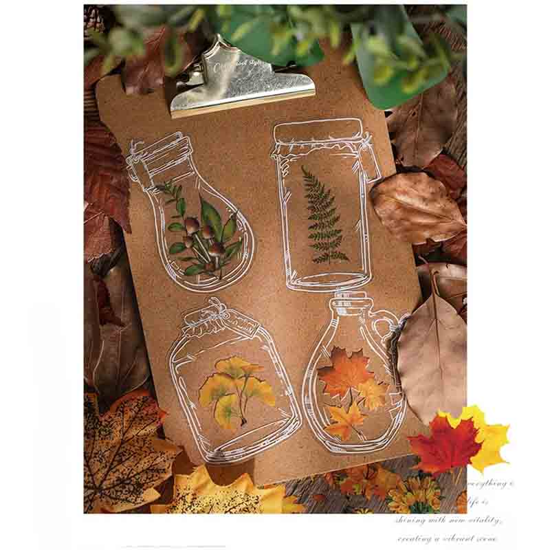 ZABC Vintage Autumn Flowers Series Sticker SLZG-4