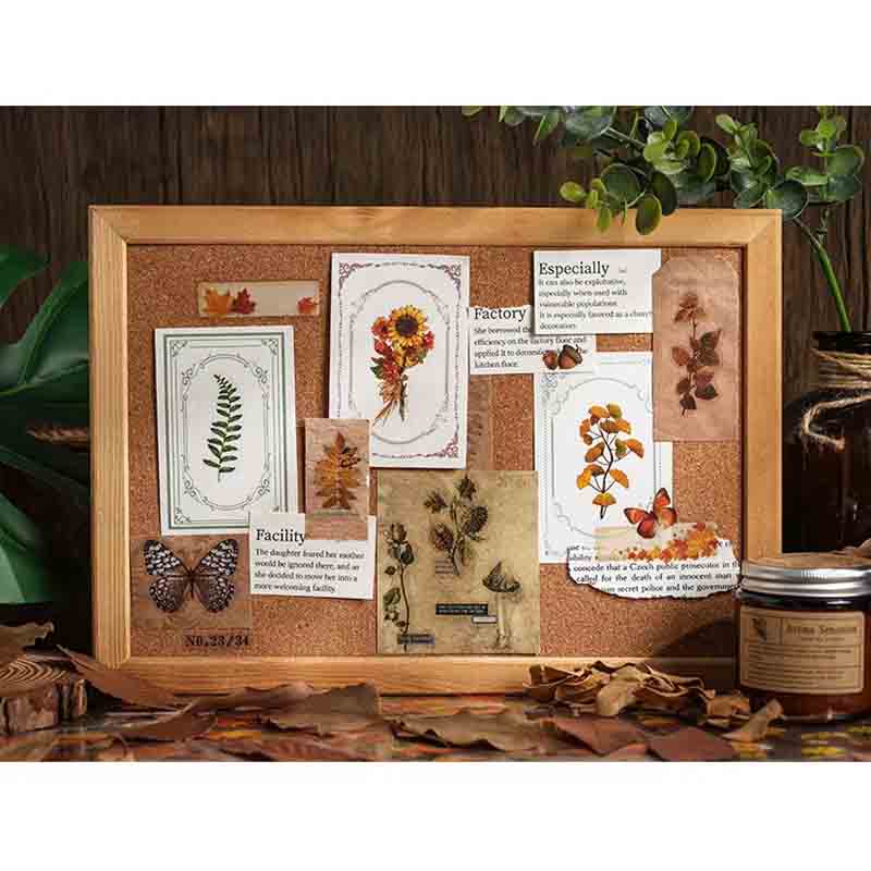 ZABC Vintage Autumn Flowers Series Sticker SLZG-4