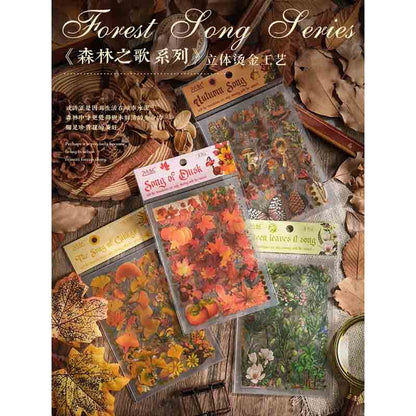 ZABC Vintage Autumn Flowers Series Sticker SLZG-4